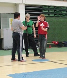 Sunnuntaina opeteltiin mm. lyöntitekniikkaa. Pystymailanäpynkin pitäisi tämän jälkeen onnistua.