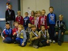 Nuorimmat pesistaiturit, G-juniorit, saivat ensin mitalit kaulaansa.